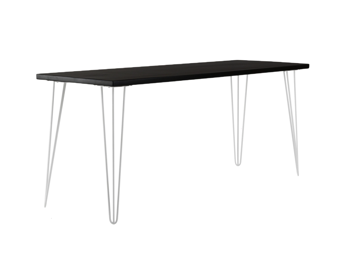 Hairpin Rectabgle Cafe Table  Black   White Legs.jpg