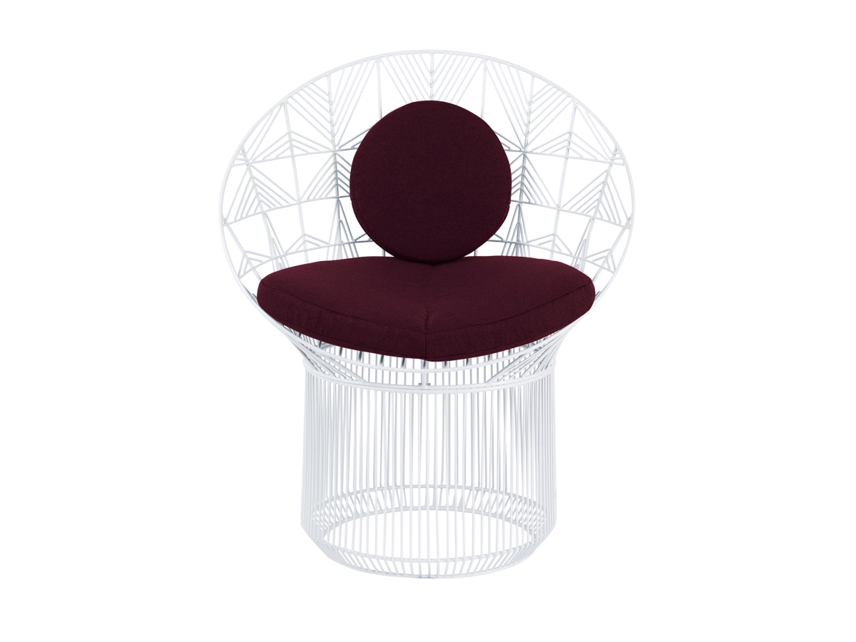 Jagger White Chair   Maroon Cushion.jpg
