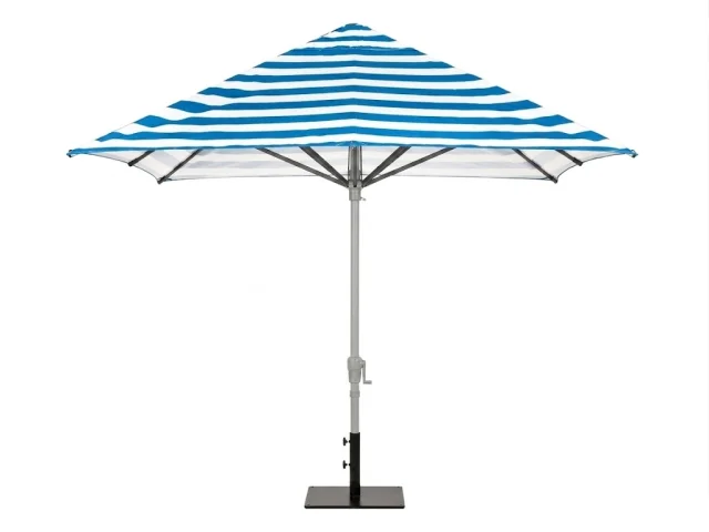 Market Umbrella   Blue Sripe (silver Pole).jpg